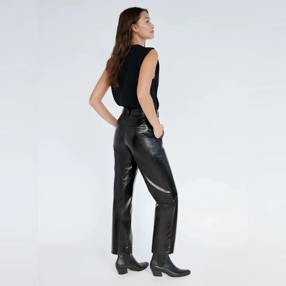Babaton Command High Waisted Vegan Leather Pant Black - Picture 2 of 9
